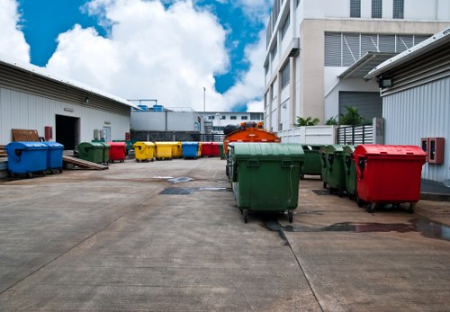 Professional waste clearance team at work