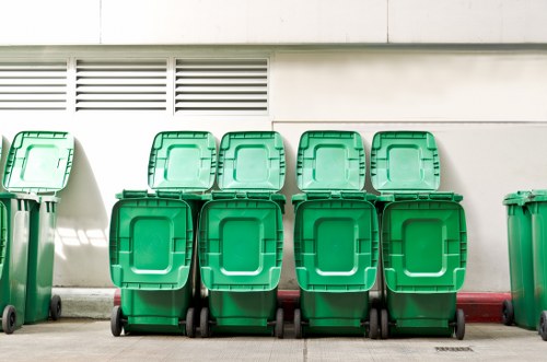 Clean and organized residential area after rubbish clearance
