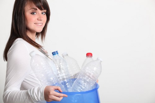 Professional team managing waste removal